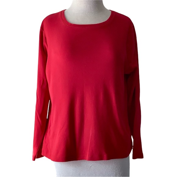 Talbots Red Long Sleeve Tee XLP - Picture 1 of 2